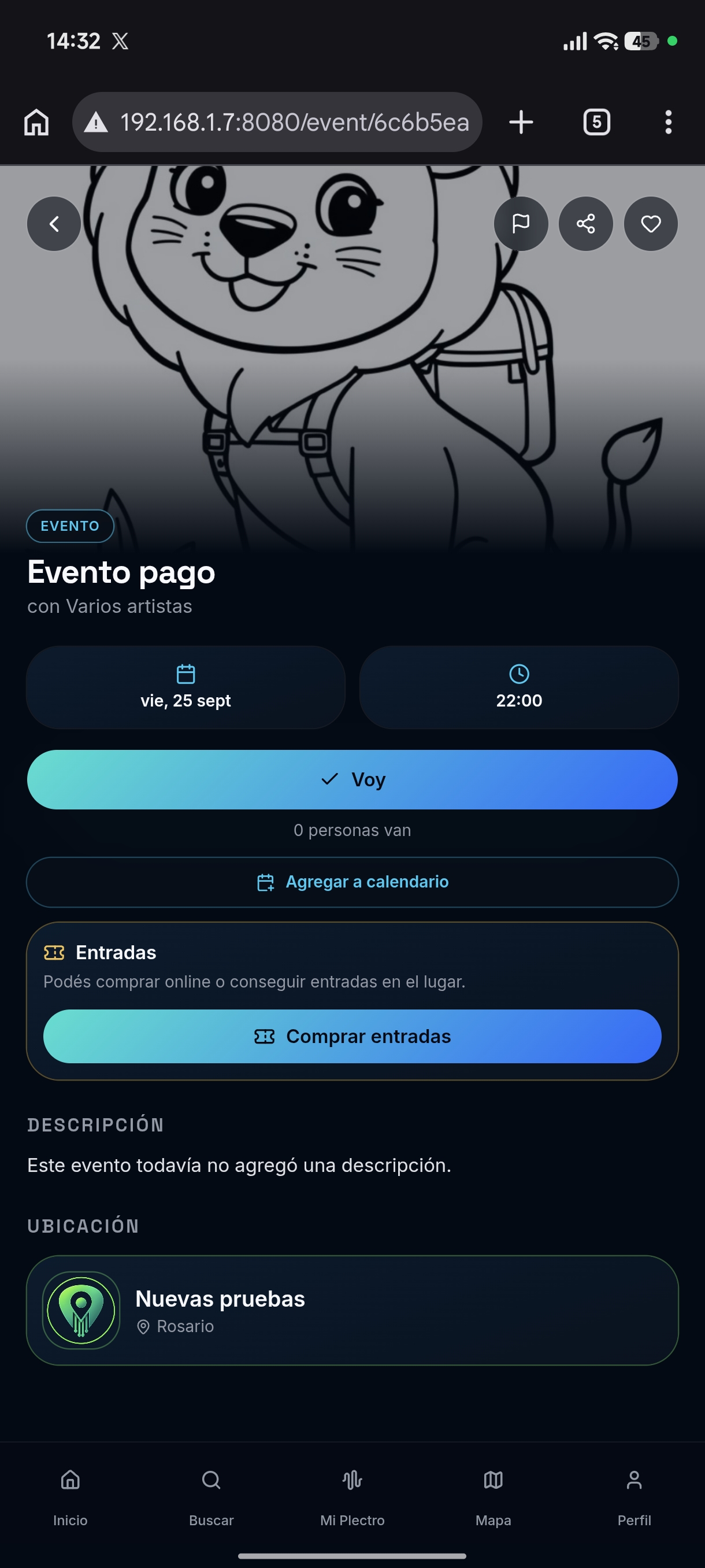 Captura provisional de Evento en Plectro